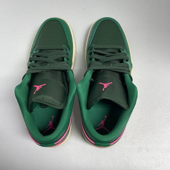 Air Jordan 1 Low Malachite Pink Blast DC0774 300 Size 6.5 Women Green Low Top - Picture 3 of 7